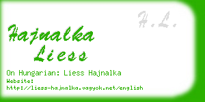 hajnalka liess business card